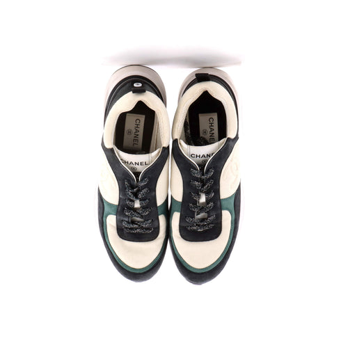 Women's CC Low-Top Sneakers Suede and Fabric