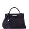 Kelly Handbag Noir Togo with Palladium Hardware 32