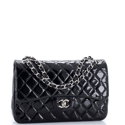 Classic Double Flap Bag Quilted Patent Jumbo