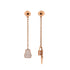 Kelly Clochette Drop Earrings 18K Rose Gold and Diamonds