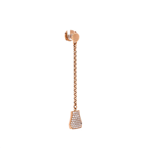 Kelly Clochette Drop Earrings 18K Rose Gold and Diamonds