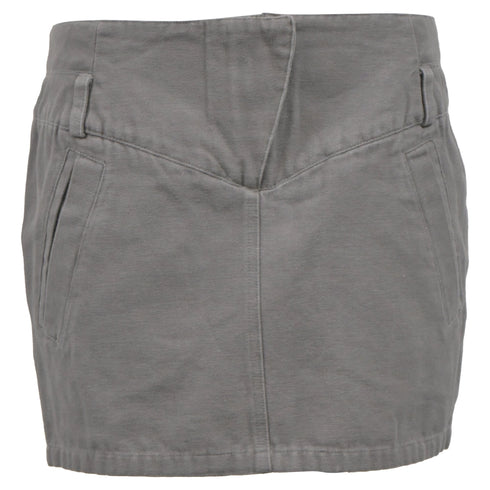 Women's IRO Mini Pencil Skirt in Grey Cotton