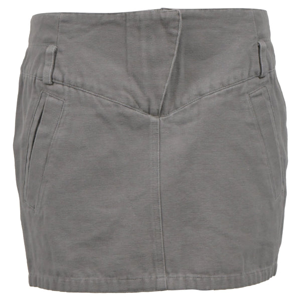 Women's IRO Mini Pencil Skirt in Grey Cotton