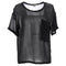 Women's Helmut Helmut Lang Sheer Ghost Top in Black Silk
