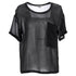Women's Helmut Helmut Lang Sheer Ghost Top in Black Silk
