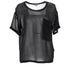 Women's Helmut Helmut Lang Sheer Ghost Top in Black Silk