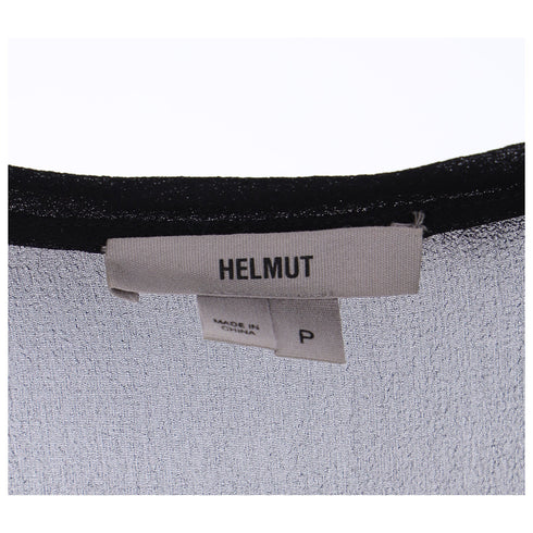 Women's Helmut Helmut Lang Sheer Ghost Top in Black Silk