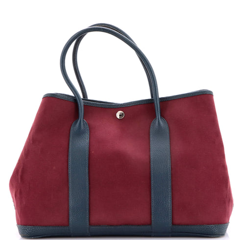 Garden Party Tote Toile and Leather 36