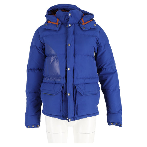 Women's Comme des Garçons x The North Face Puffer Coat in Blue Cotton