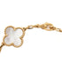 Vintage Alhambra 5 Motifs Bracelet 18K Yellow Gold and Mother of Pearl