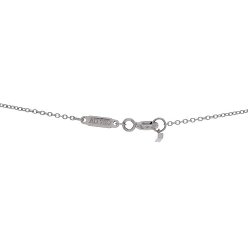 T Smile Pendant Necklace 18K White Gold with Diamonds Large