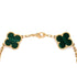 Vintage Alhambra 5 Motifs Bracelet 18K Yellow Gold and Malachite