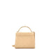 Logo and Pearl Top Handle Clutch with Chain Quilted Lambskin Small