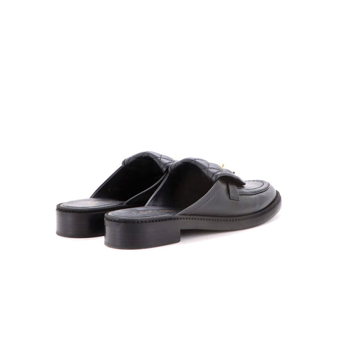 Women's CC Turnlock Flat Mules Quilted Leather