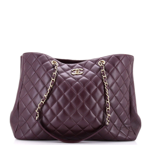 Classic CC Shopping Tote Quilted Lambskin Large
