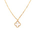 Sweet Alhambra Pendant Necklace 18K Yellow Gold and Mother of Pearl