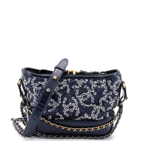 Gabrielle Hobo Logo Motif Sequins Small