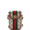Ophidia Flap Phone Holder Crossbody Bag GG Coated Canvas