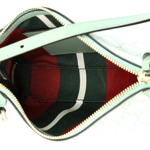 Emblem Shoulder Bag GG Coated Canvas with Leather Small