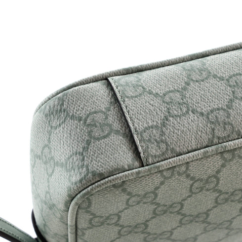 Emblem Shoulder Bag GG Coated Canvas with Leather Small