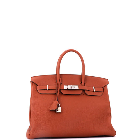 Birkin Handbag Cuivre Togo with Palladium Hardware 35