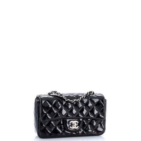 Classic Single Flap Bag Quilted Patent Mini