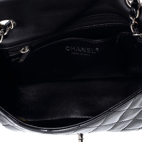 Classic Single Flap Bag Quilted Patent Mini