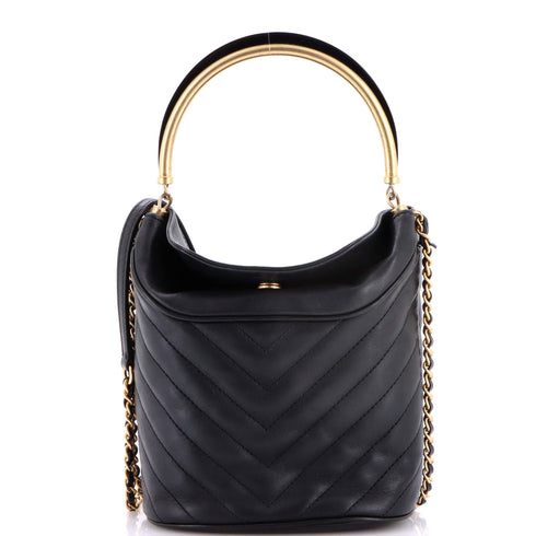 Handle with Chic Bucket Bag Chevron Lambskin