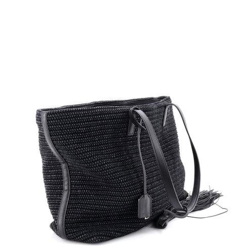 Shopper Tote Woven Raffia East West