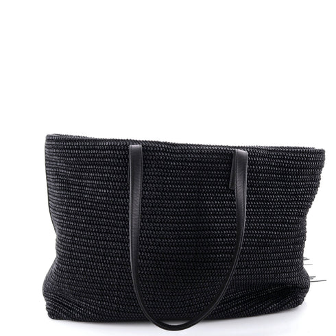 Shopper Tote Woven Raffia East West
