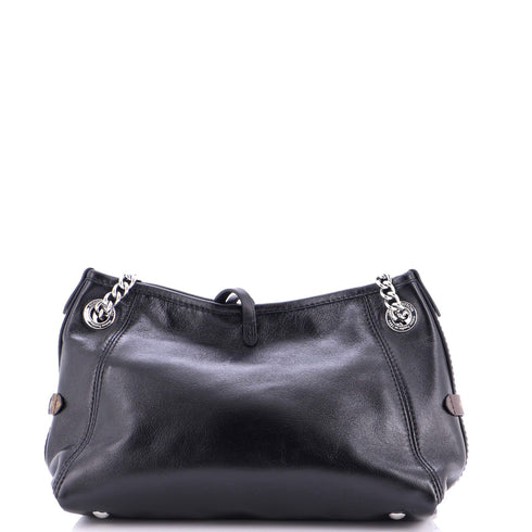 CarryAll Cargo Hobo Leather with Monogram Canvas PM