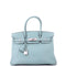 Birkin Handbag Ciel Swift with Palladium Hardware 30