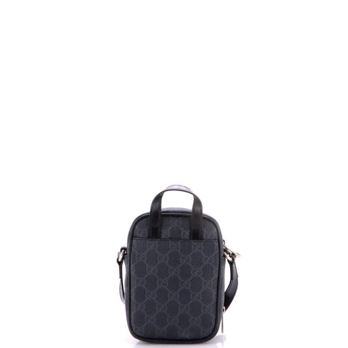 Interlocking G Patch Top Handle Crossbody Bag GG Coated Canvas Mini