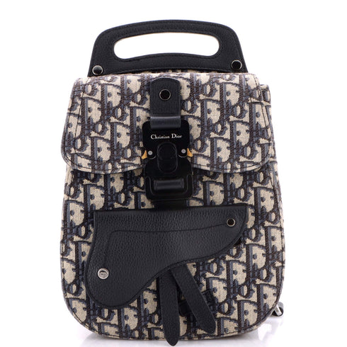 Saddle Backpack Oblique Canvas Mini