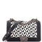Boy Flap Bag Woven Calfskin Old Medium