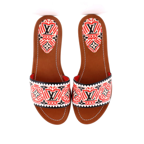 Women's Lock It Flat Mule Sandals Limited Edition Crafty Monogram Giant