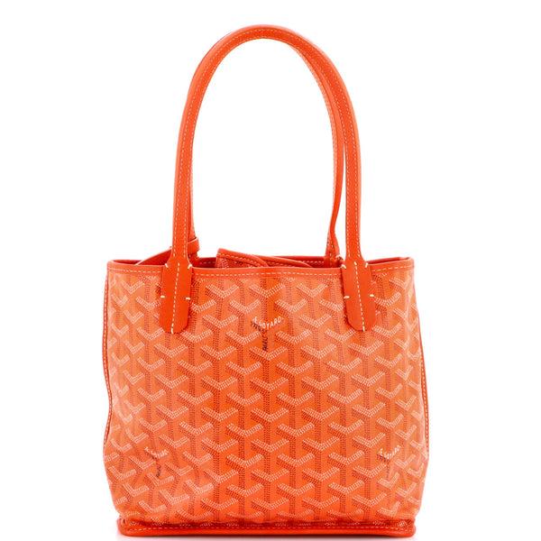 Anjou Reversible Tote Coated Canvas Mini