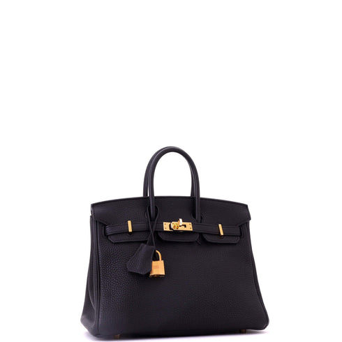 Birkin Handbag Noir Togo with Rose Gold Hardware 25