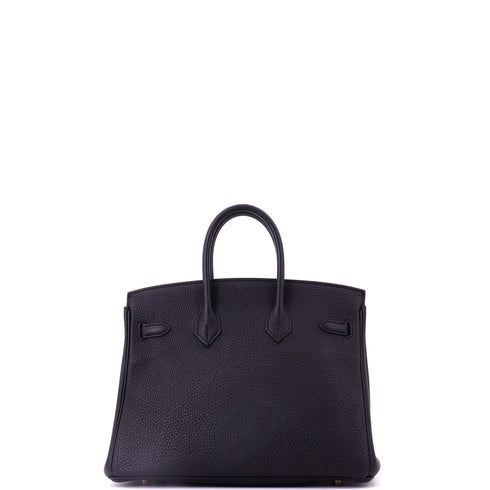 Birkin Handbag Noir Togo with Rose Gold Hardware 25
