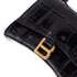 Hourglass Chain Top Handle Bag Crocodile Embossed Leather Mini