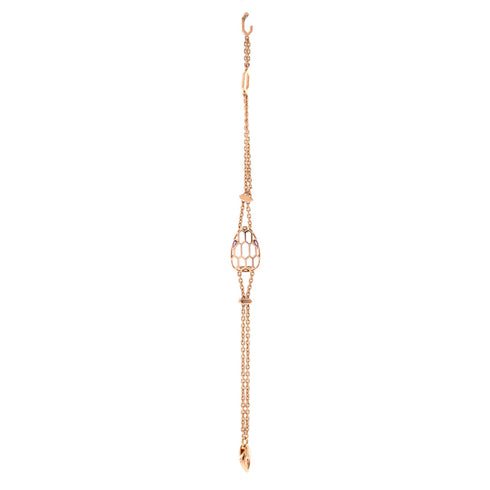Serpenti Seduttori Chain Bracelet 18K Rose Gold with Amethyst