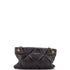 CC Chain Ruched Shoulder Bag Quilted Lambskin Large