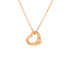Elsa Peretti Open Heart Pendant Necklace 18K Rose Gold 11mm