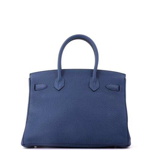 Birkin Handbag Deep Blue Togo with Palladium Hardware 30
