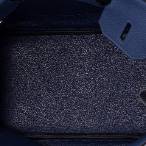 Birkin Handbag Deep Blue Togo with Palladium Hardware 30