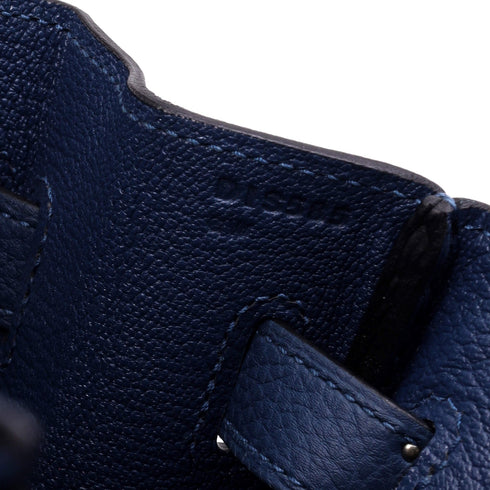 Birkin Handbag Deep Blue Togo with Palladium Hardware 30