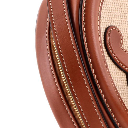 Triomphe Oval Crossbody Bag Canvas and Leather