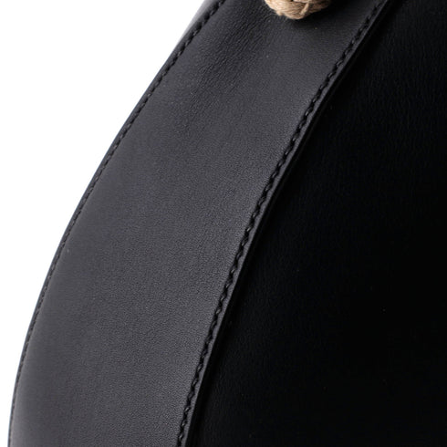 Tambour Shoulder Bag Leather with Rope Detail