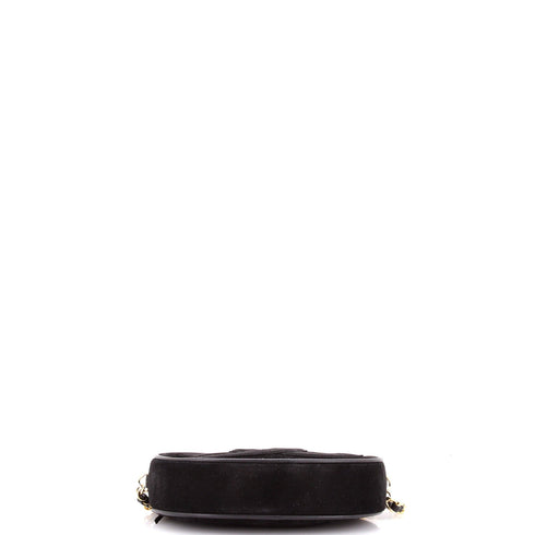 Vintage Oval CC Tassel Crossbody Bag Suede Mini
