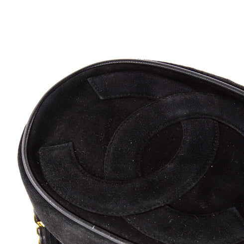 Vintage Oval CC Tassel Crossbody Bag Suede Mini